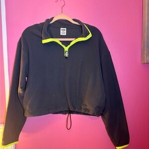 PINK Victoria's Secret Gray Pullover with Neon Highlights